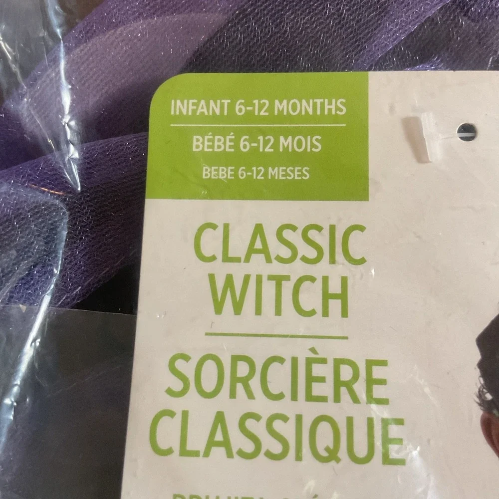 New Classic Witch‎ Halloween Costume Dress Up Outfit Baby Infant 6-12 Months - Picture 2 of 5